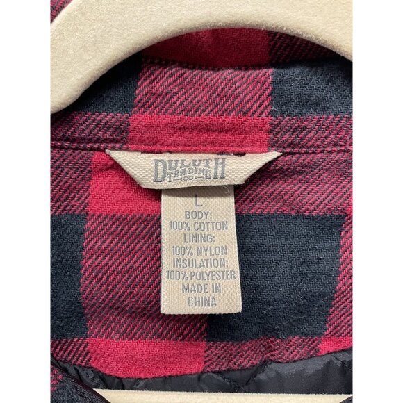 Duluth Trading  Lined LG Buffalo Plaid Snap Shirt‎ Jacket Heavy Shacket coat - Picture 4 of 11